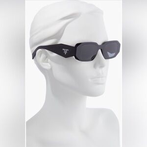 Prada rectangular Black Sunglasses